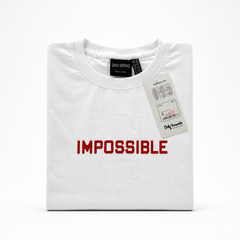 Men's Cotton T-Shirt – Impossible Slogan Print