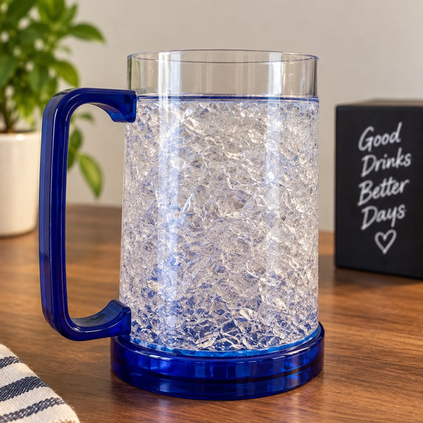 Frozen Beer Mug 450ml – Double Wall Gel Freezer Mug for Chilled Drinks
