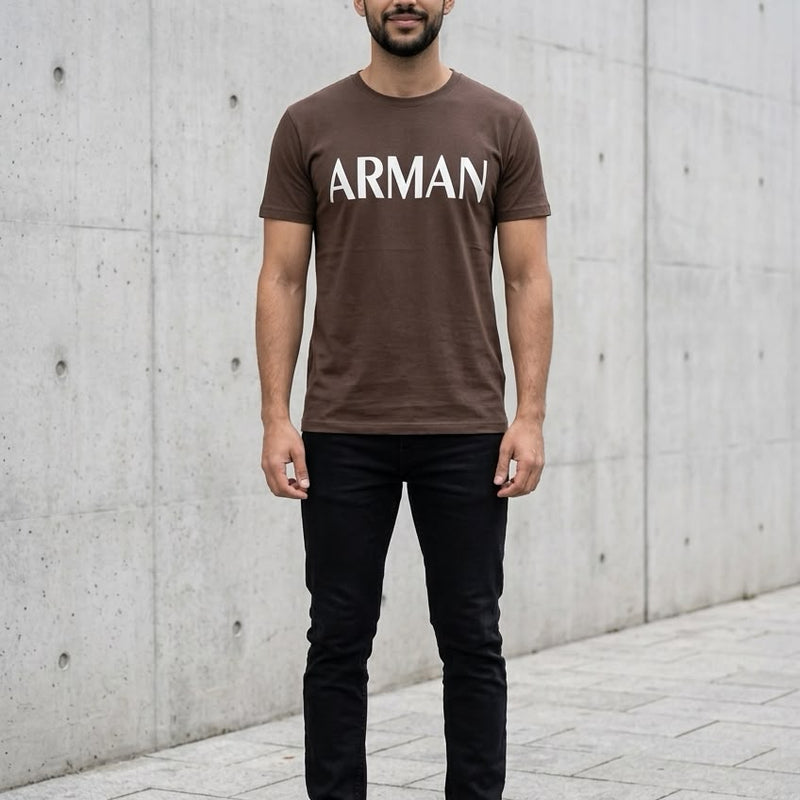 Men's Cotton T-Shirt – Brown