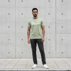 Men's Cotton T-Shirt – Green Graphic