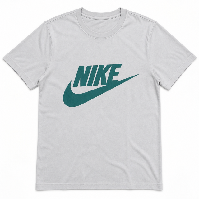 Men's Cotton T-Shirt – White & Green Graphic