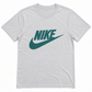 Men's Cotton T-Shirt – White & Green Graphic